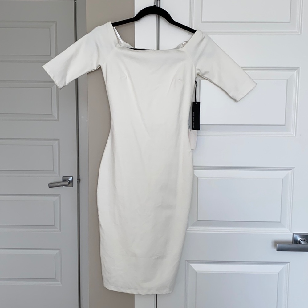 BNWT Lulu’s white bodycon dress, XS